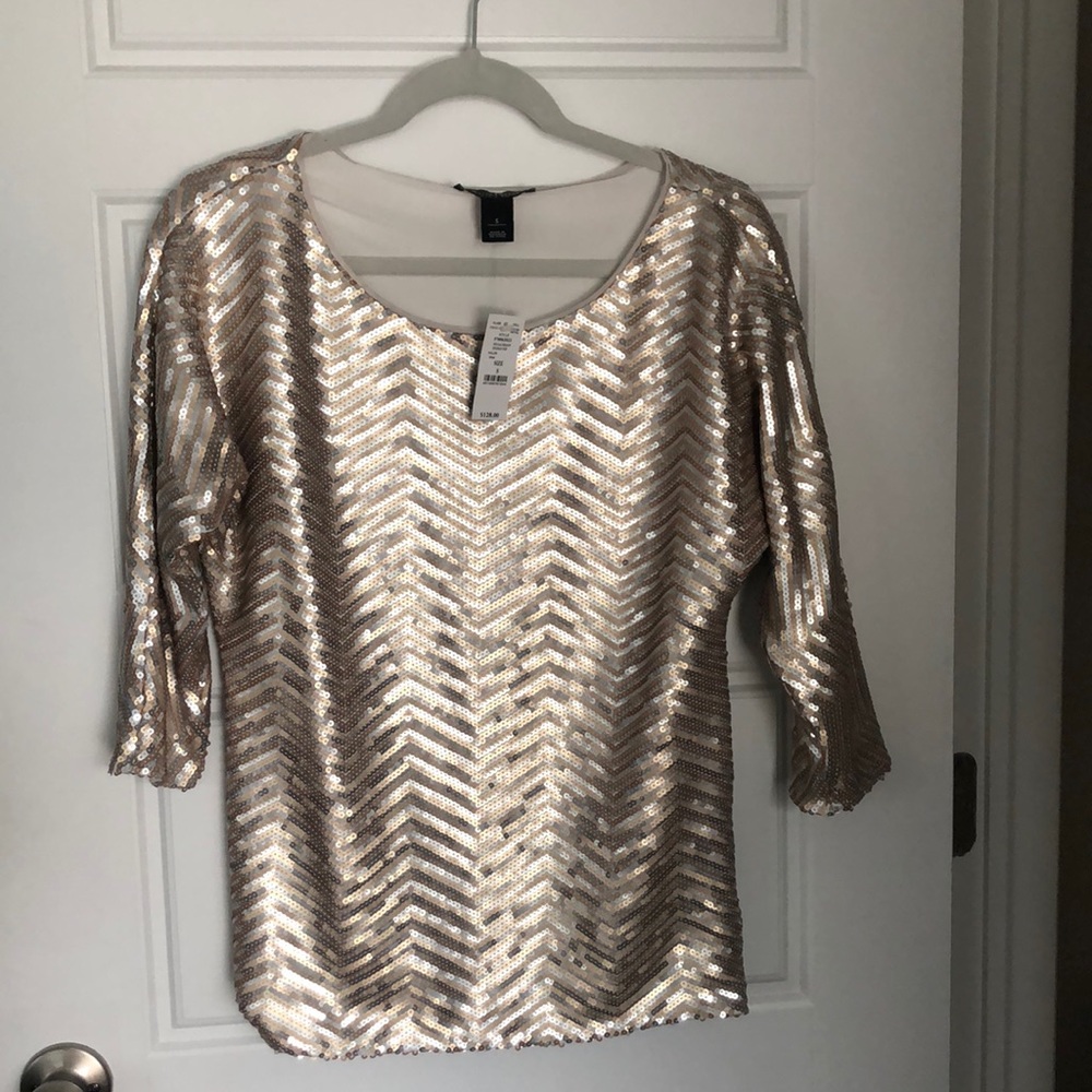 Sequin Top 3/4 Sleeve